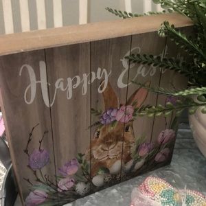 Happy Easter sign 5x5 bunny